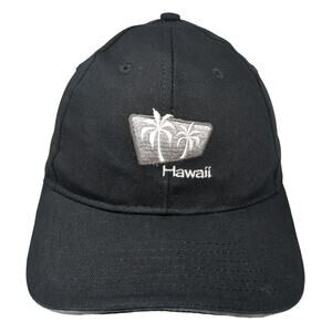 Hawaii Strapback Baseball Cap Black One Size Adjustable 6 Panel Surfware